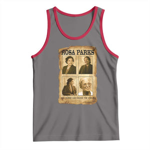 One Person Can Change The World Quote Tank Top Rosa Parks Legacy TS12 Deep Heather Red Print Your Wear