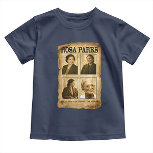 One Person Can Change The World Quote Toddler T Shirt Rosa Parks Legacy TS12 Navy Print Your Wear