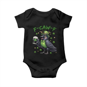 F Caw F Raven Lover Baby Onesie Funny St Patricks Day Gift TS12 Black Print Your Wear