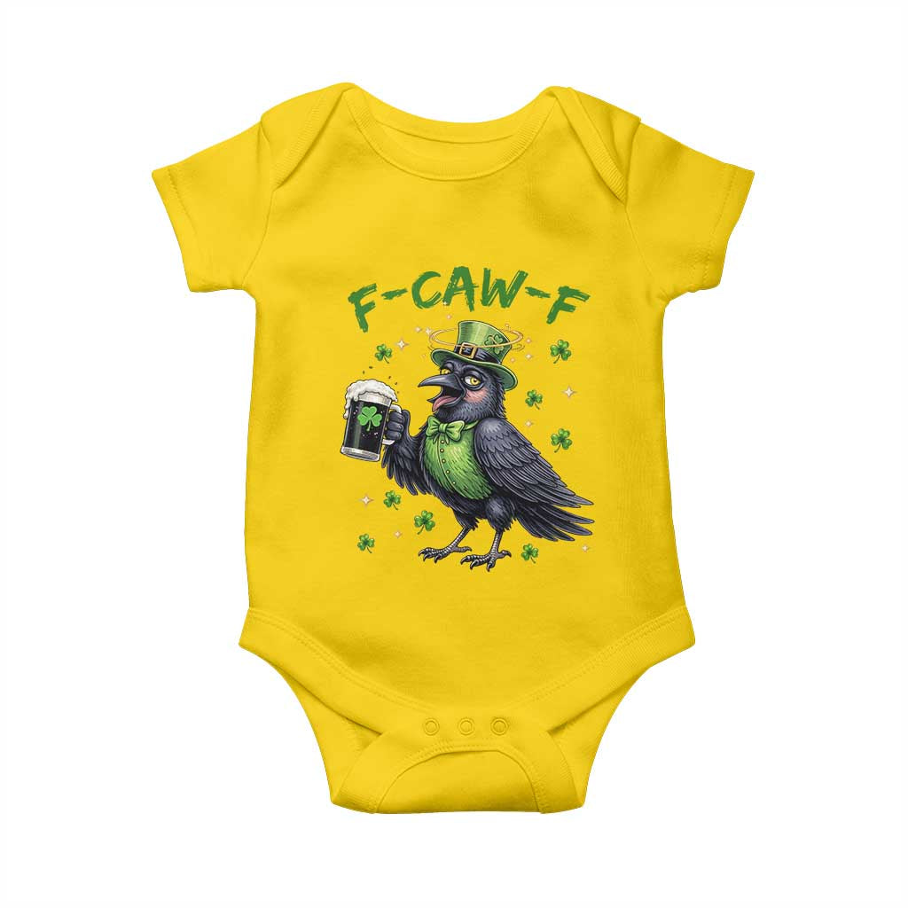 F Caw F Raven Lover Baby Onesie Funny St Patricks Day Gift TS12 Daisy Print Your Wear