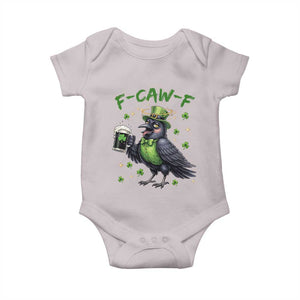 F Caw F Raven Lover Baby Onesie Funny St Patricks Day Gift TS12 Ice Gray Print Your Wear