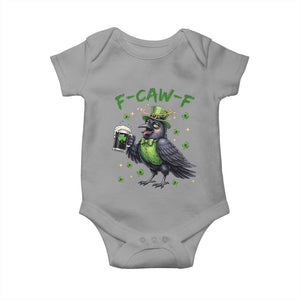 F Caw F Raven Lover Baby Onesie Funny St Patricks Day Gift TS12 Sport Gray Print Your Wear