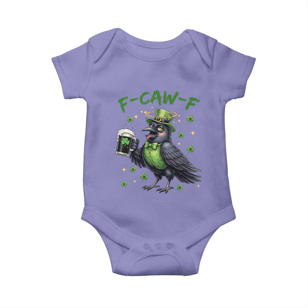 F Caw F Raven Lover Baby Onesie Funny St Patricks Day Gift TS12 Violet Print Your Wear