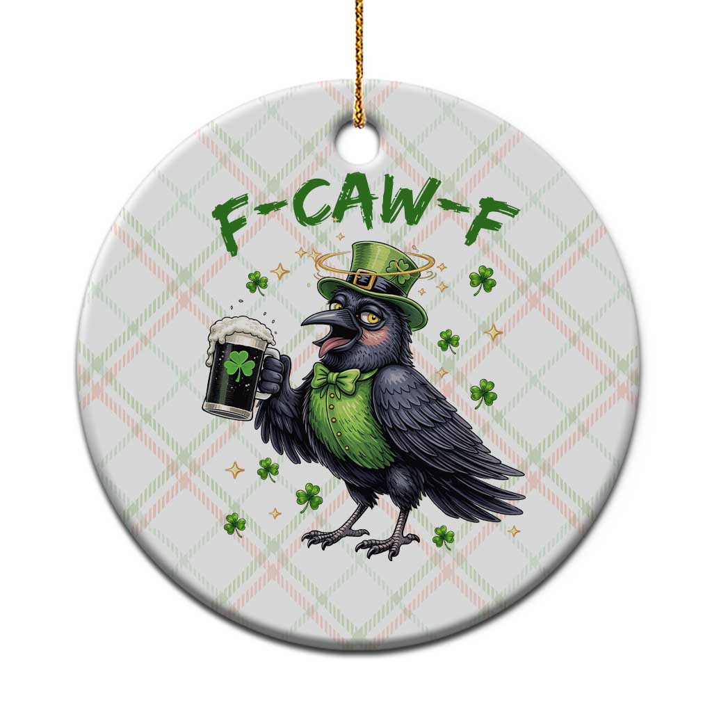 F Caw F Raven Lover Ceramic Ornament Funny St Patricks Day Gift TS12 1pc Christmas Plaid Print Your Wear