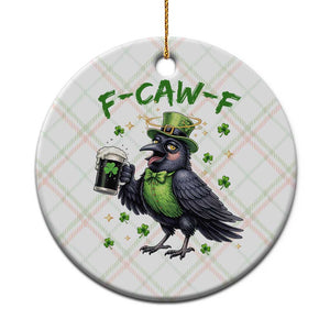 F Caw F Raven Lover Ceramic Ornament Funny St Patricks Day Gift TS12 1pc Christmas Plaid Print Your Wear