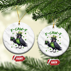 F Caw F Raven Lover Ceramic Ornament Funny St Patricks Day Gift TS12 1pc White Marble Print Your Wear