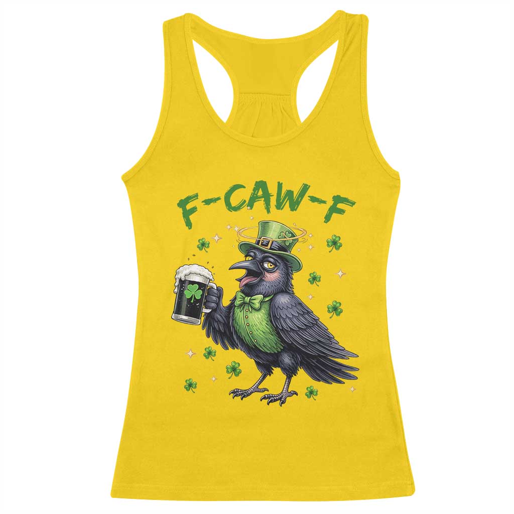 F Caw F Raven Lover Racerback Tank Top Funny St Patricks Day Gift TS12 Daisy Print Your Wear