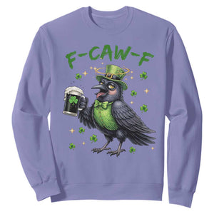 F Caw F Raven Lover Sweatshirt Funny St Patricks Day Gift TS12 Violet Print Your Wear