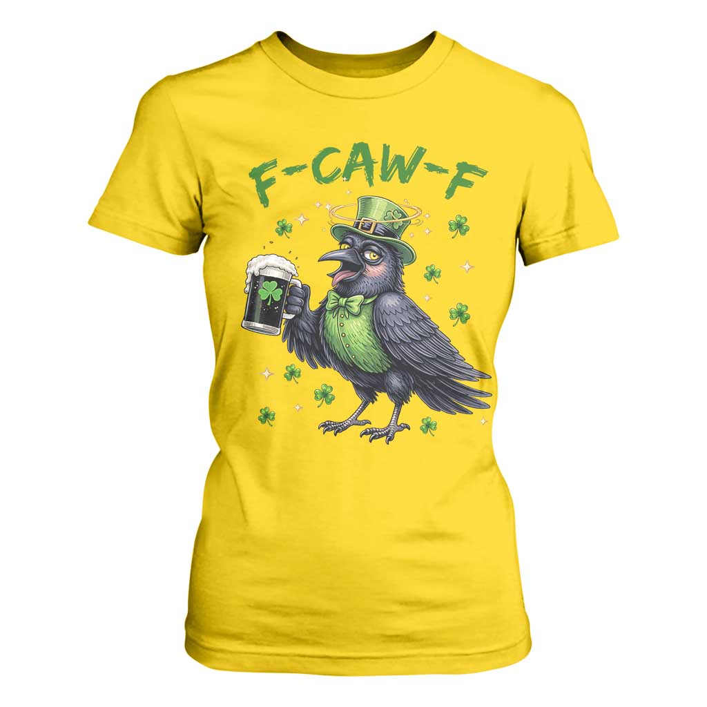 F Caw F Raven Lover T Shirt For Women Funny St Patricks Day Gift TS12 Daisy Print Your Wear