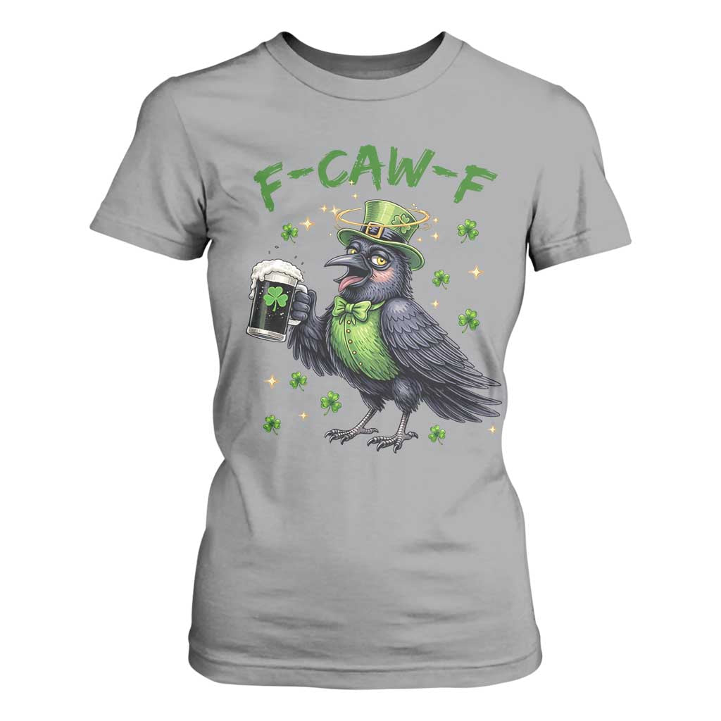 F Caw F Raven Lover T Shirt For Women Funny St Patricks Day Gift TS12 Sport Gray Print Your Wear