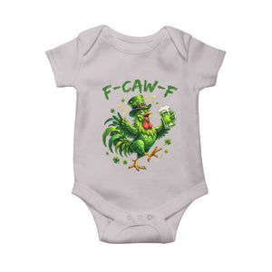 F Caw F Drunk Irish Chicken Baby Onesie Funny St Patricks Day Gift TS12 Ice Gray Print Your Wear