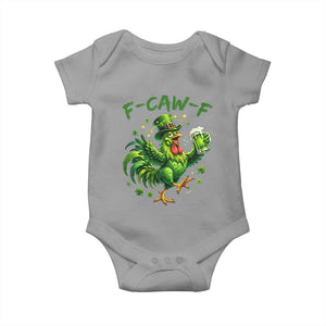 F Caw F Drunk Irish Chicken Baby Onesie Funny St Patricks Day Gift TS12 Sport Gray Print Your Wear