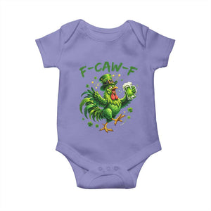 F Caw F Drunk Irish Chicken Baby Onesie Funny St Patricks Day Gift TS12 Violet Print Your Wear