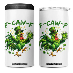 F Caw F Drunk Irish Chicken 4 in 1 Can Cooler Tumbler Funny St Patricks Day Gift TS12 One Size: 16 oz White Print Your Wear
