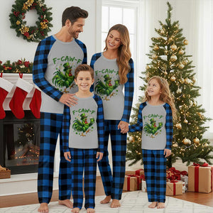 F Caw F Drunk Irish Chicken Plaid Pajama Set Funny St Patricks Day Gift TS12 Blue Plaid Print Your Wear