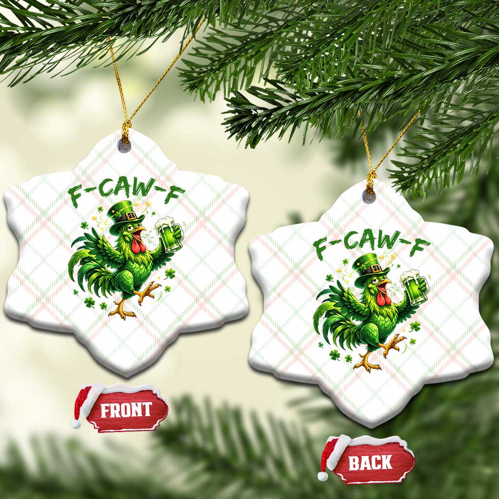 F Caw F Drunk Irish Chicken Ceramic Ornament Funny St Patricks Day Gift TS12 Print Your Wear