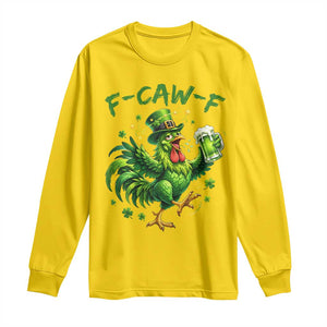 F Caw F Drunk Irish Chicken Long Sleeve Shirt Funny St Patricks Day Gift TS12 Daisy Print Your Wear