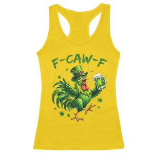 F Caw F Drunk Irish Chicken Racerback Tank Top Funny St Patricks Day Gift TS12 Daisy Print Your Wear
