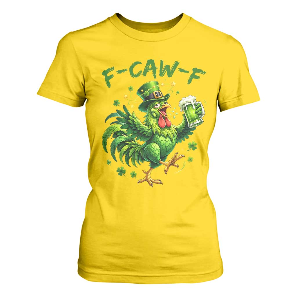 F Caw F Drunk Irish Chicken T Shirt For Women Funny St Patricks Day Gift TS12 Daisy Print Your Wear