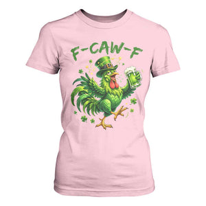 F Caw F Drunk Irish Chicken T Shirt For Women Funny St Patricks Day Gift TS12 Light Pink Print Your Wear