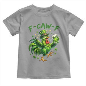 F Caw F Drunk Irish Chicken Toddler T Shirt Funny St Patricks Day Gift TS12 Sport Gray Print Your Wear
