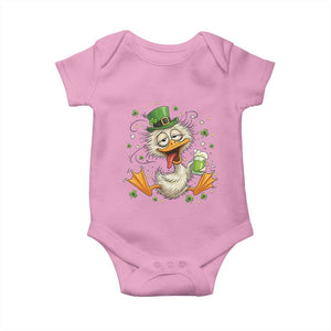 Funny Drunk Irish Duck Baby Onesie St Patricks Day Gift TS12 Light Pink Print Your Wear