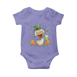Funny Drunk Irish Duck Baby Onesie St Patricks Day Gift TS12 Violet Print Your Wear