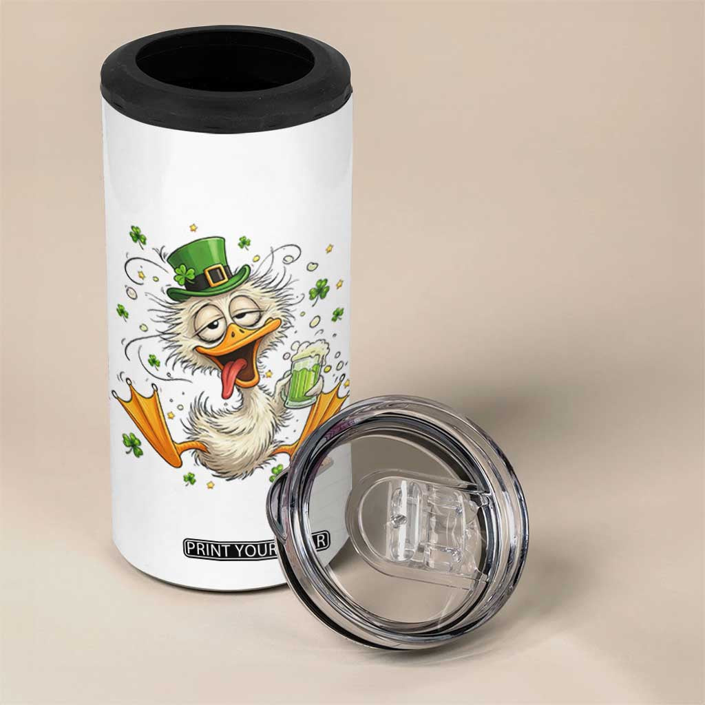 Funny Drunk Irish Duck 4 in 1 Can Cooler Tumbler St Patricks Day Gift TS12 Print Your Wear