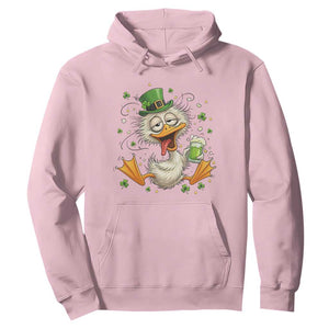 Funny Drunk Irish Duck Hoodie St Patricks Day Gift TS12 Light Pink Print Your Wear