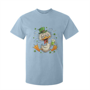 Funny Drunk Irish Duck T Shirt For Kid St Patricks Day Gift TS12 Light Blue Print Your Wear