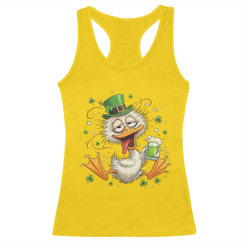 Funny Drunk Irish Duck Racerback Tank Top St Patricks Day Gift TS12 Daisy Print Your Wear