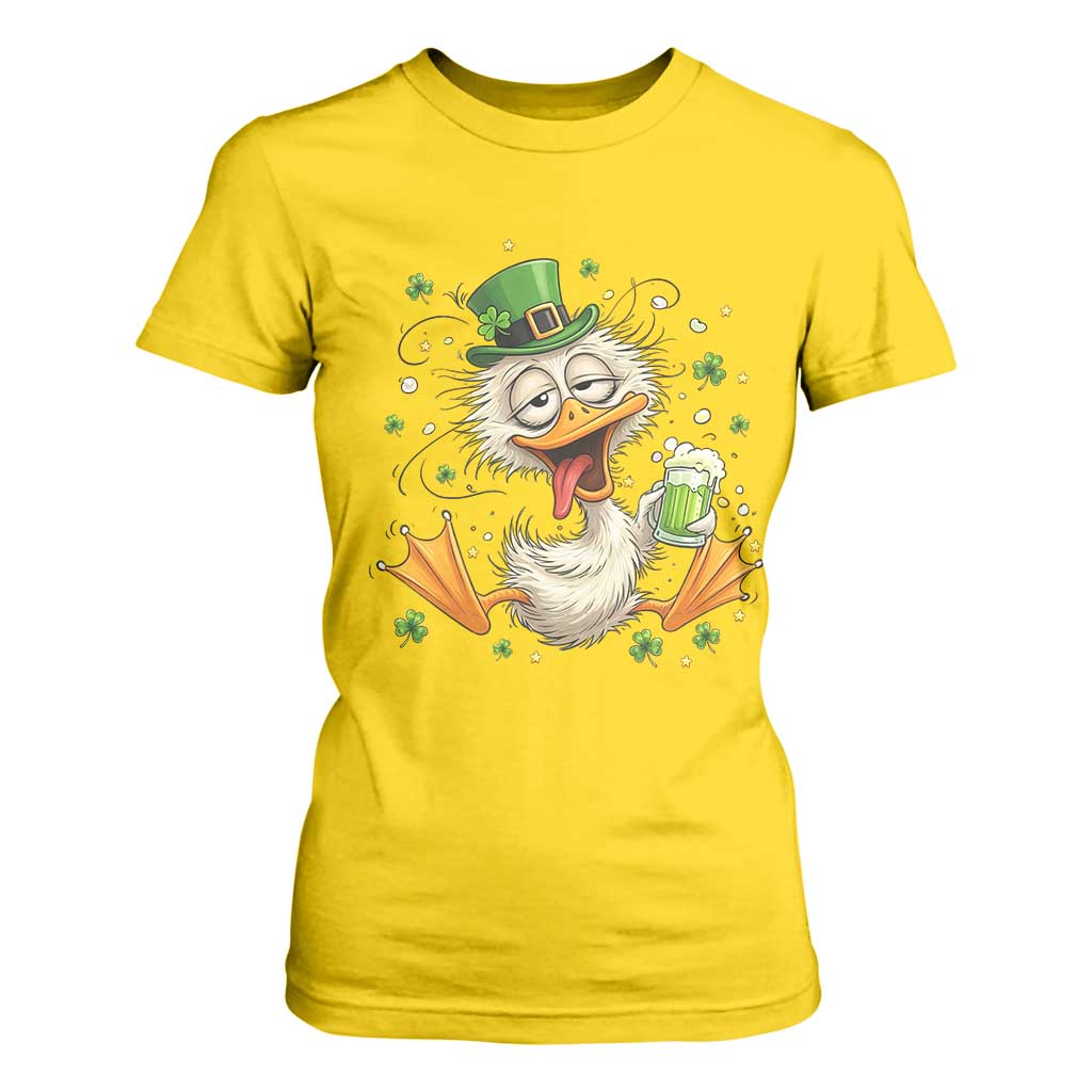 Funny Drunk Irish Duck T Shirt For Women St Patricks Day Gift TS12 Daisy Print Your Wear