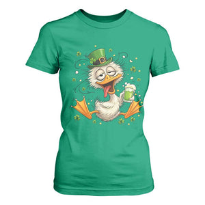Funny Drunk Irish Duck T Shirt For Women St Patricks Day Gift TS12 Irish Green Print Your Wear
