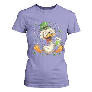 Funny Drunk Irish Duck T Shirt For Women St Patricks Day Gift TS12 Violet Print Your Wear