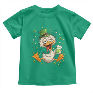Funny Drunk Irish Duck Toddler T Shirt St Patricks Day Gift TS12 Irish Green Print Your Wear