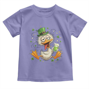 Funny Drunk Irish Duck Toddler T Shirt St Patricks Day Gift TS12 Violet Print Your Wear