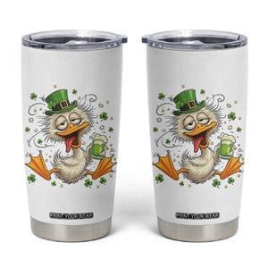 Funny Drunk Irish Duck Tumbler Cup St Patricks Day Gift TS12 White Print Your Wear