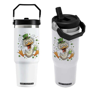 Funny Drunk Irish Duck Flip Straw Tumbler St Patricks Day Gift TS12 One Size: 30 oz White Print Your Wear