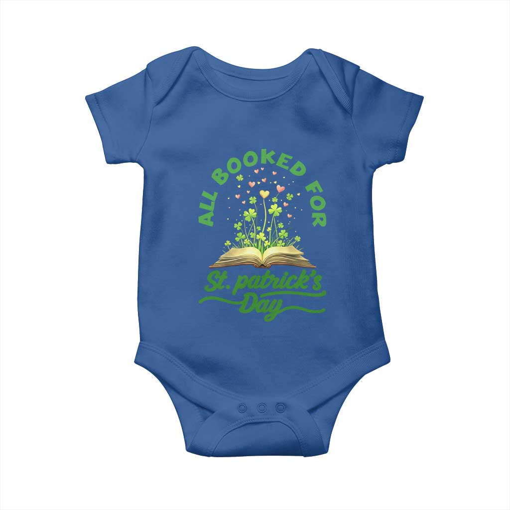 All Booked For St Patricks Day Baby Onesie Irish Reader Gift TS12 Royal Blue Print Your Wear
