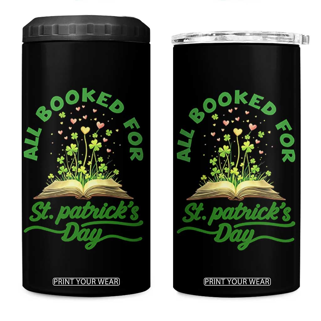 All Booked For St Patricks Day 4 in 1 Can Cooler Tumbler Irish Reader Gift TS12 One Size: 16 oz Black Print Your Wear