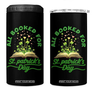 All Booked For St Patricks Day 4 in 1 Can Cooler Tumbler Irish Reader Gift TS12 One Size: 16 oz Black Print Your Wear