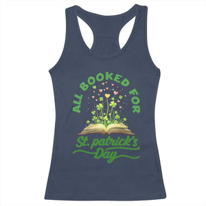 All Booked For St Patricks Day Racerback Tank Top Irish Reader Gift TS12 Navy Print Your Wear
