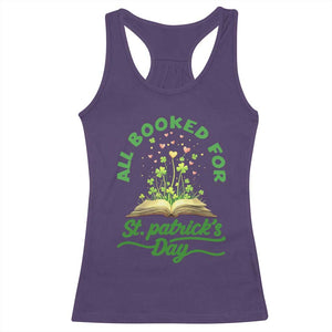 All Booked For St Patricks Day Racerback Tank Top Irish Reader Gift TS12 Purple Print Your Wear
