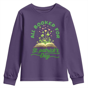 All Booked For St Patricks Day Youth Sweatshirt Irish Reader Gift TS12 Purple Print Your Wear