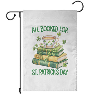 All Booked For St Patricks Day Garden Flag Gift For Book Lovers TS12 White Print Your Wear