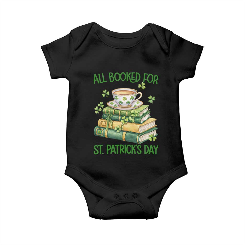 All Booked For St Patricks Day Baby Onesie Gift For Book Lovers TS12 Black Print Your Wear