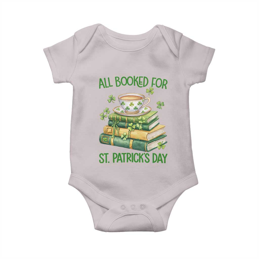 All Booked For St Patricks Day Baby Onesie Gift For Book Lovers TS12 Ice Gray Print Your Wear