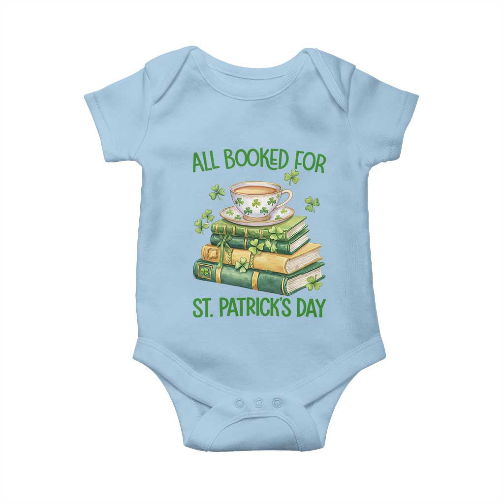 All Booked For St Patricks Day Baby Onesie Gift For Book Lovers TS12 Light Blue Print Your Wear