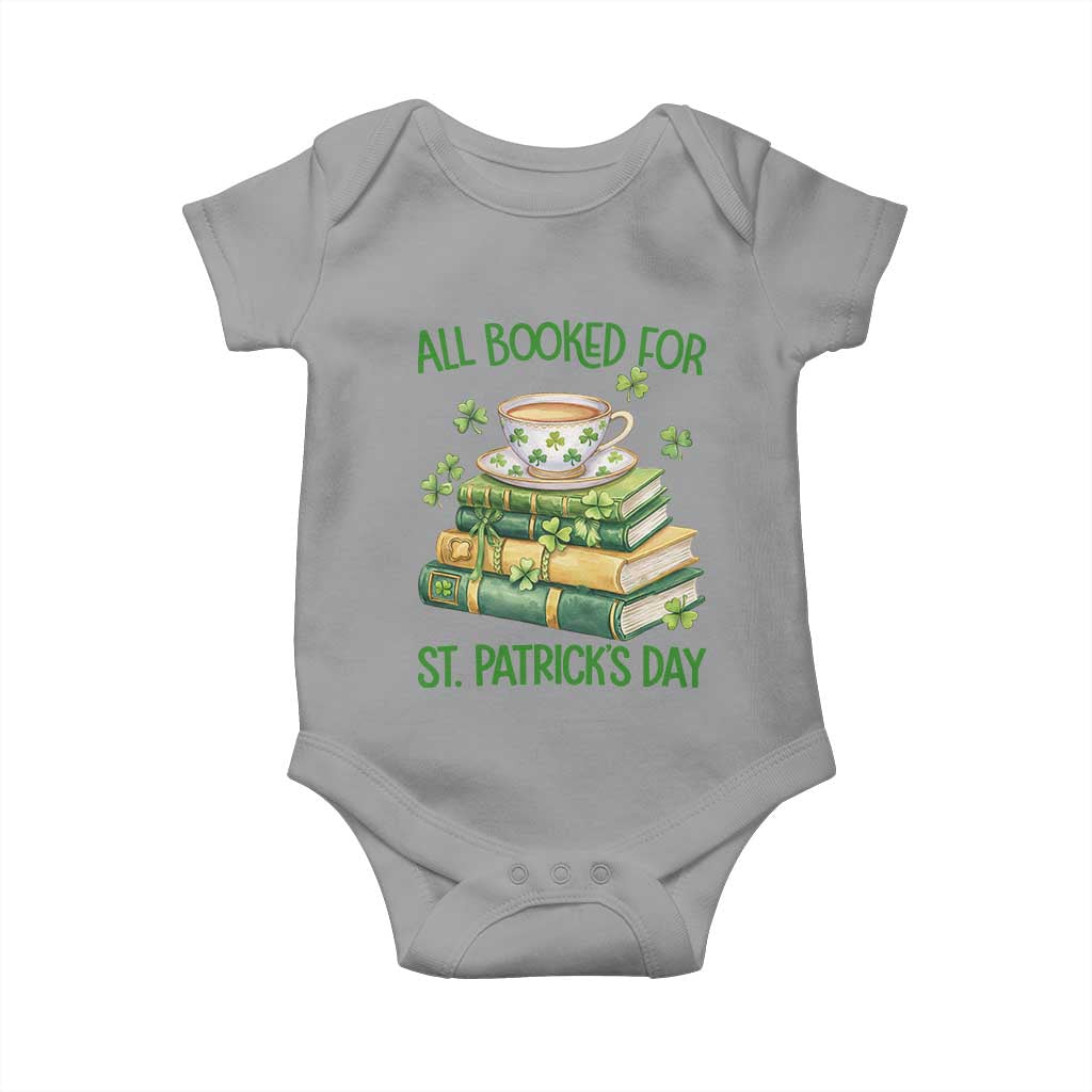 All Booked For St Patricks Day Baby Onesie Gift For Book Lovers TS12 Sport Gray Print Your Wear