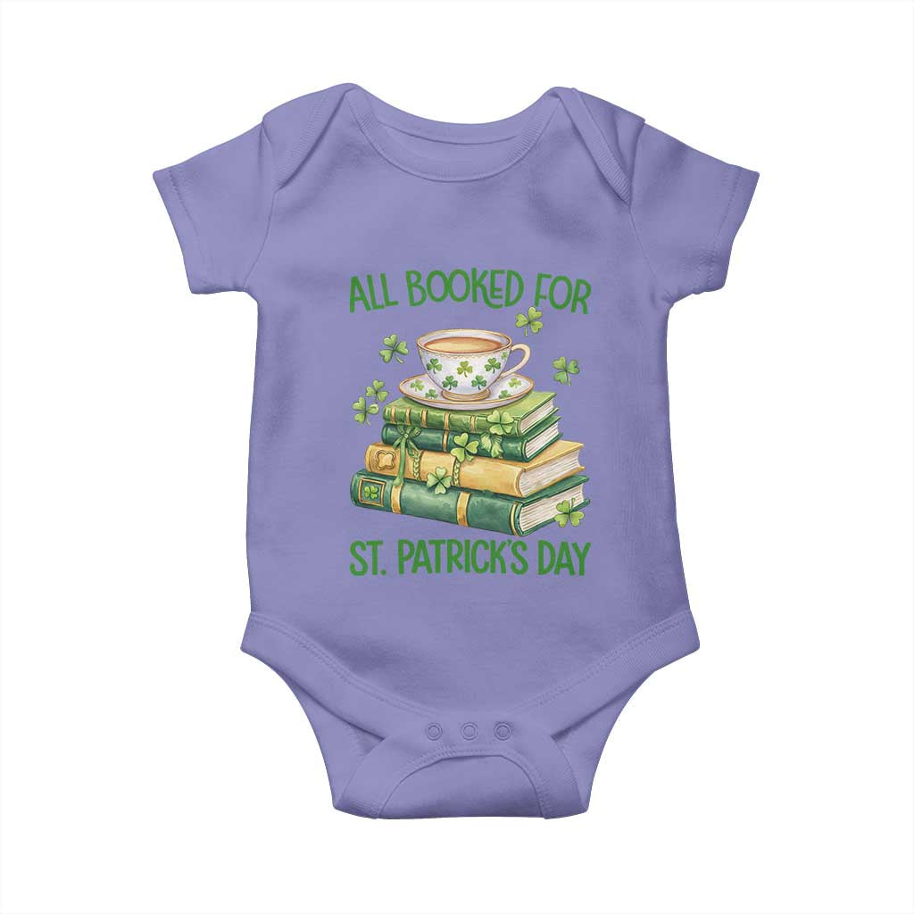All Booked For St Patricks Day Baby Onesie Gift For Book Lovers TS12 Violet Print Your Wear